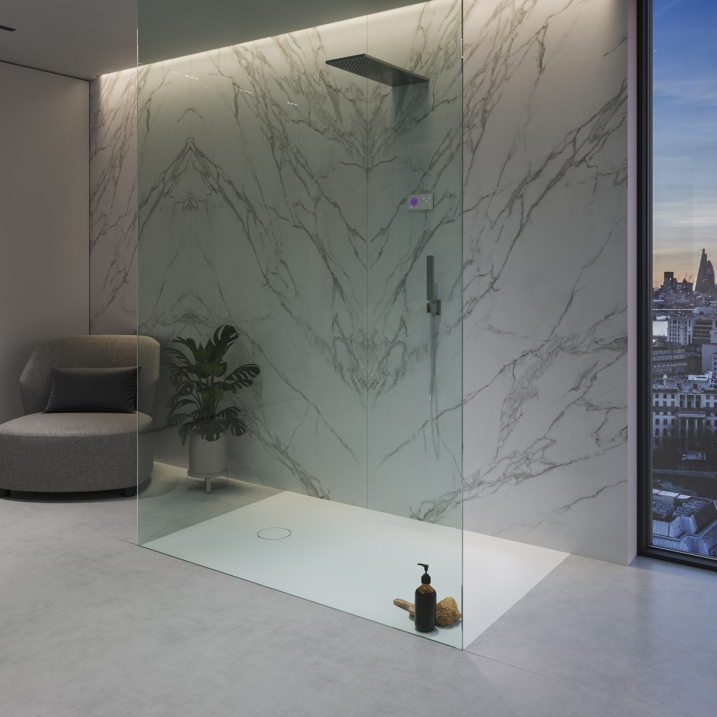 ARA Corian® Ultra Slim Shower Tray - Made-to-measure