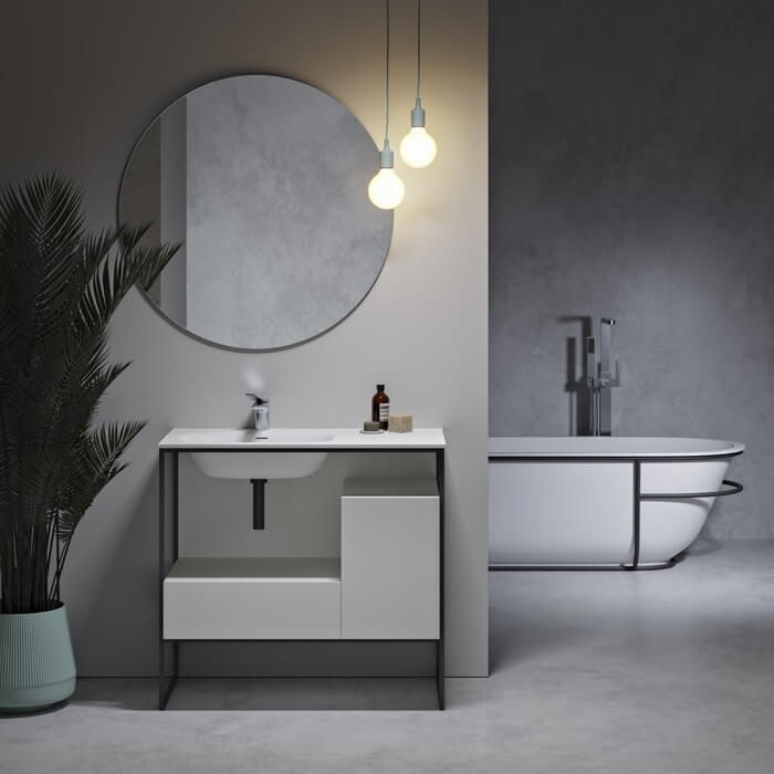  Amsterdam Freestanding Solid Surface Vanity Unit