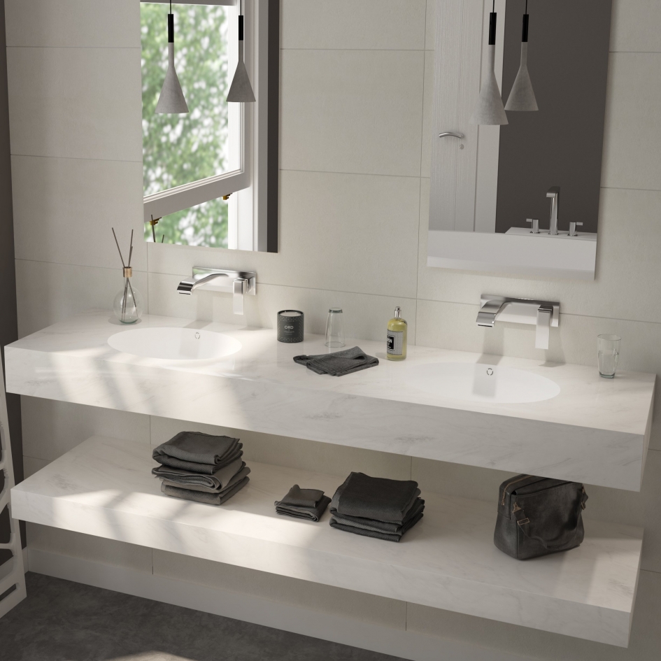 The glorious Relax DuPont™ Corian® Double Vanity Top