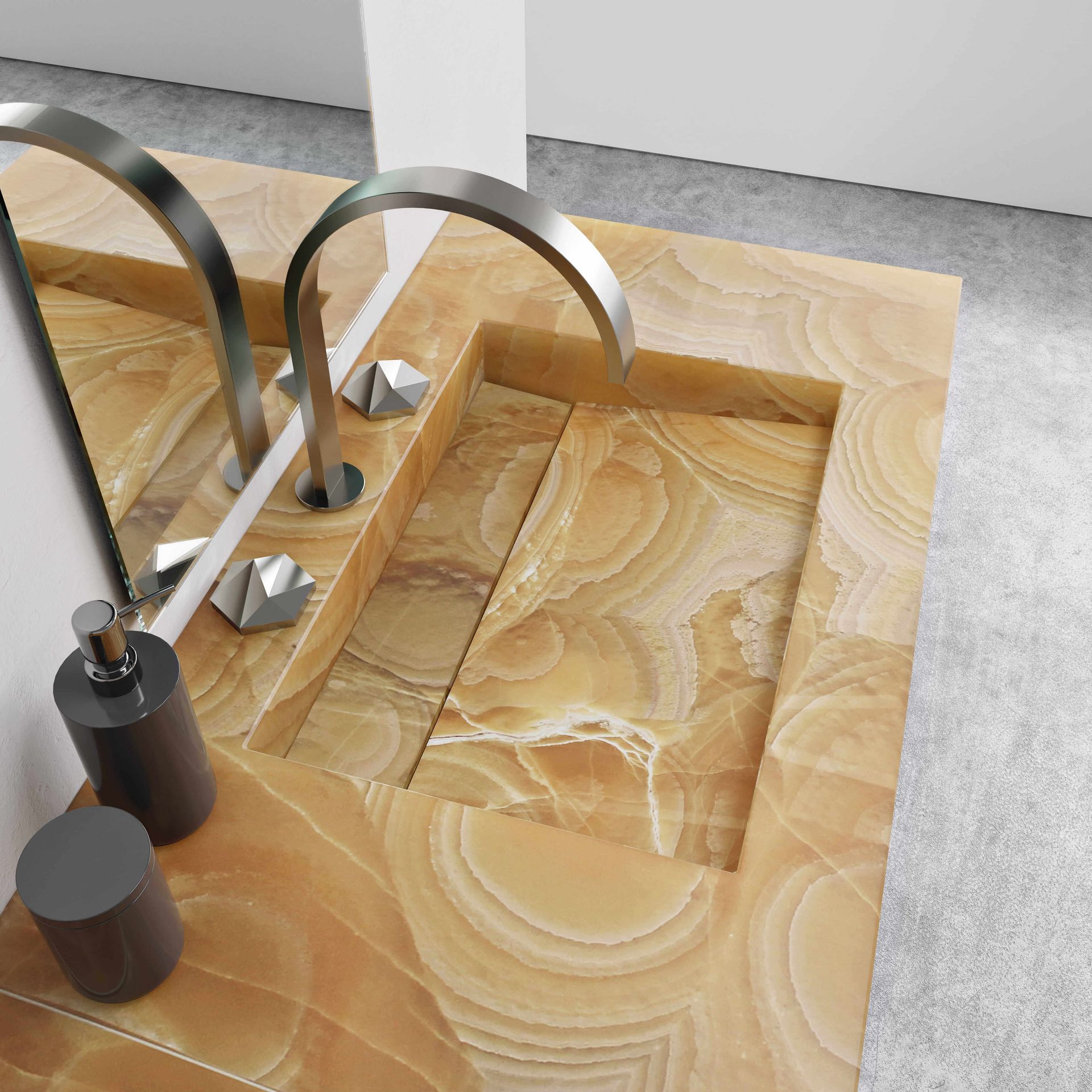 Onyx marble washbasin