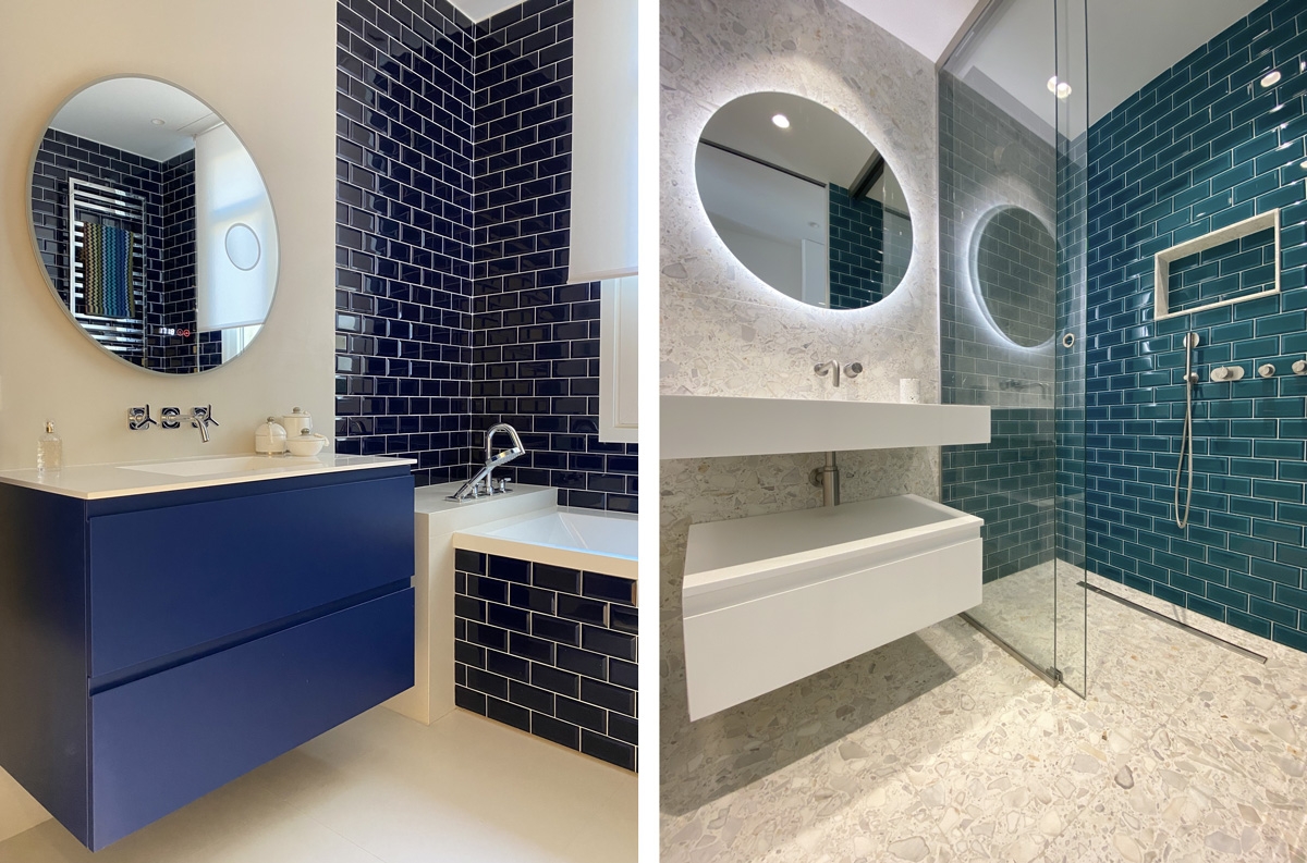 Two Bathroom projects by Lysa Tsouli