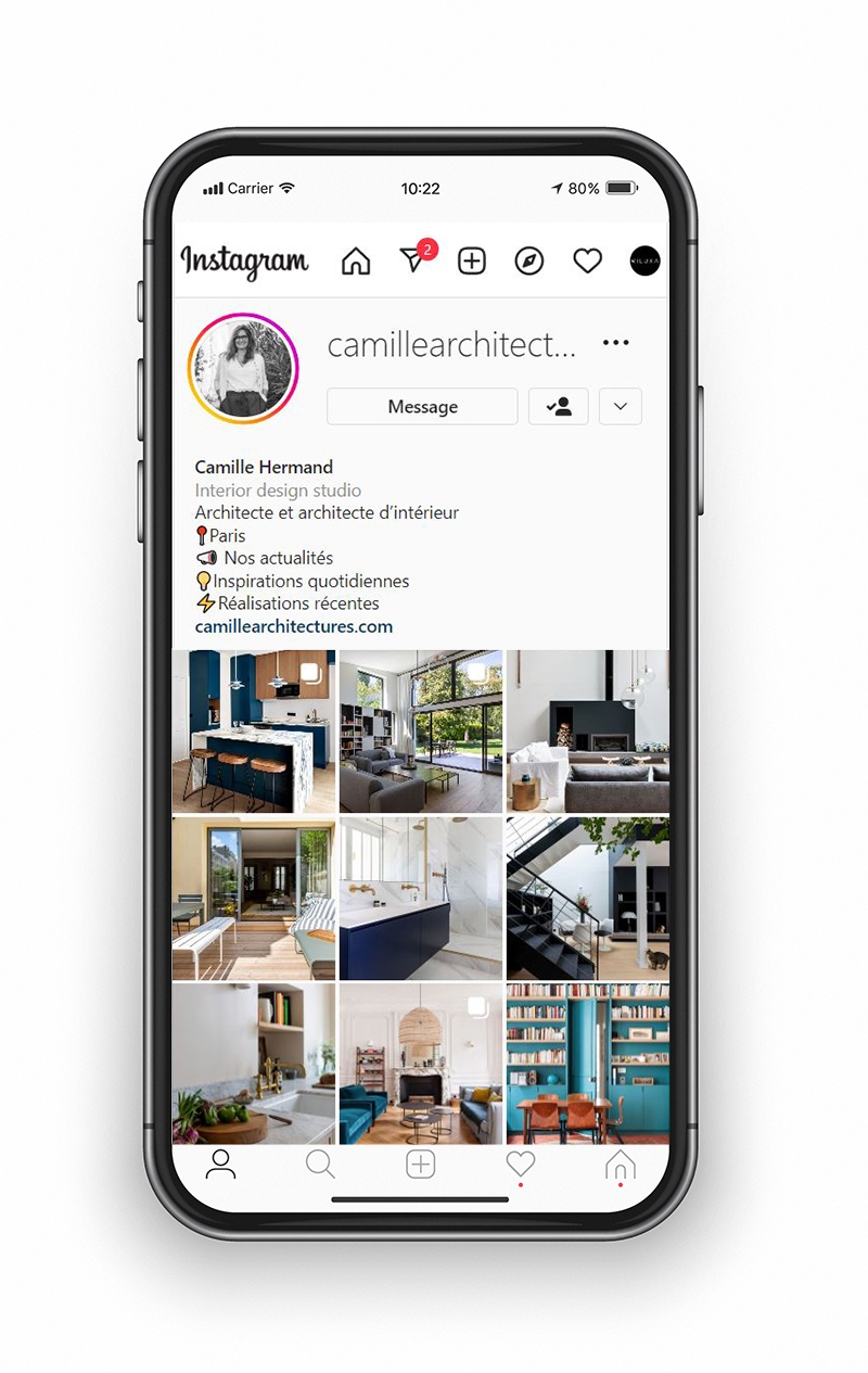 Riluxa Client Projects - Camille Architectures Instagram