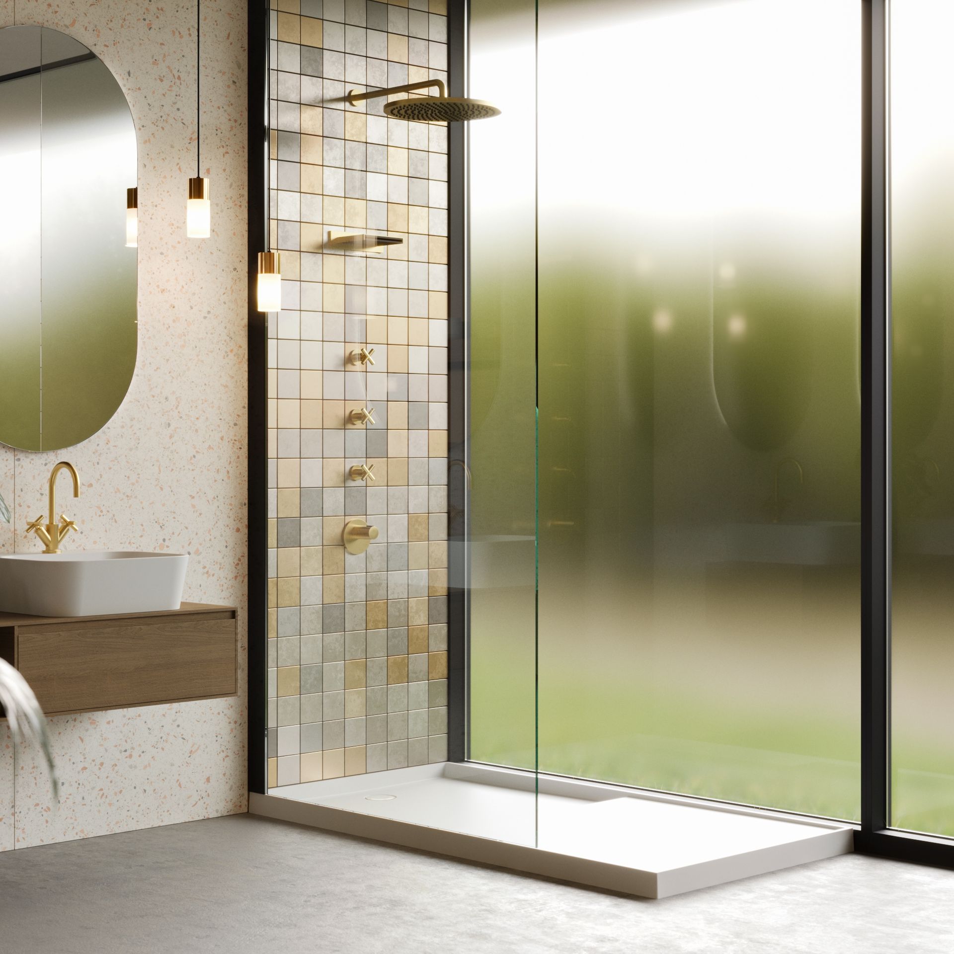 Hydra Corian® Design Shower Tray