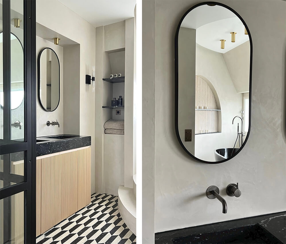 Elevated Elegance in a Trocadéro Penthouse Bathroom | Riluxa.com