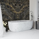 Zurich Freestanding Marble Bathtub Bianco Carrara 170 carrara Front