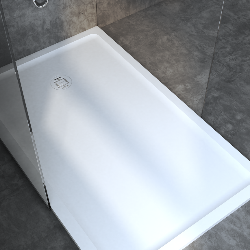 Smart Corian Made to measure Shower Tray mtm White Overview