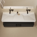 Linaria Wall-Mounted Double Washbasin 150 White Top