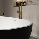 Toulouse Large Freestanding Bathtub Black White Top