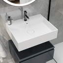 Auriga Corian® Design Wall-Mounted Washbasin - 60cm Side