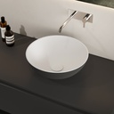 Lyon Countertop Washbasin - 42cm Black White Side