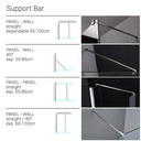 Screen Fixed Shower Panel Support Bar