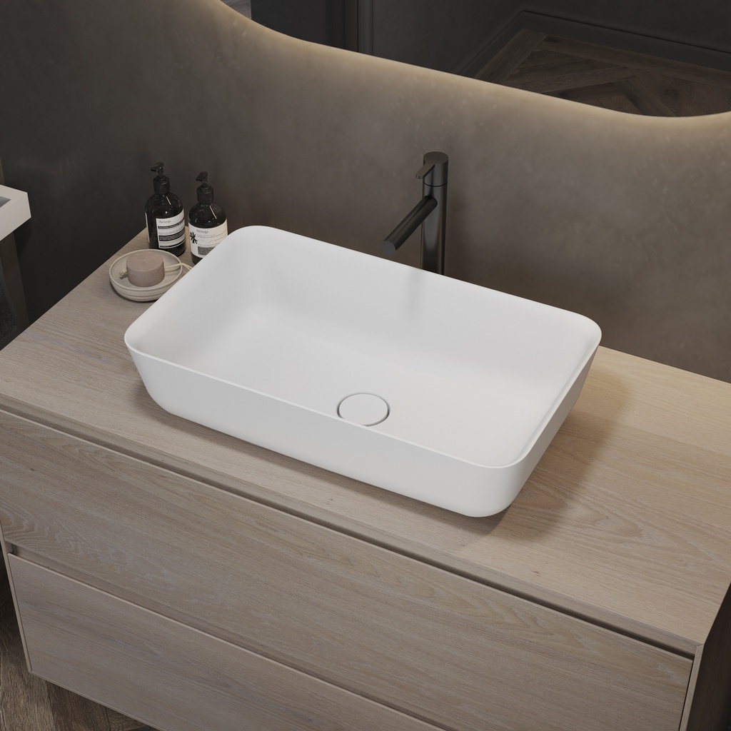Nebula Corian® Design Countertop Washbasin 57 Side