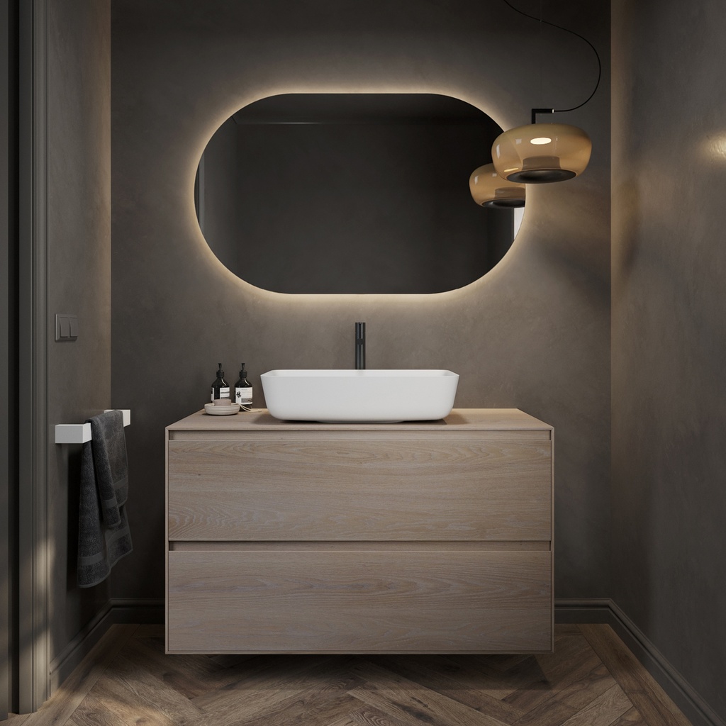 Nebula Corian® Design Countertop Washbasin 57 Front