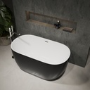 Wezen Mini Freestanding Bathtub Black White Gloss  Side