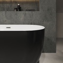 Wezen Mini Freestanding Bathtub Black White Gloss Top