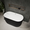 Wezen Mini Freestanding Bathtub Black White Matt Side