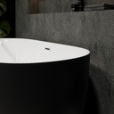 Wezen Mini Freestanding Bathtub Black White Matt Top