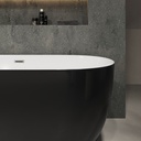 Wezen Freestanding Bathtub 150 Black White Gloss Top