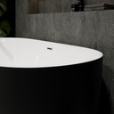 Wezen Freestanding Bathtub 150 Black White Matt Top