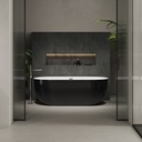 Wezen Freestanding Bathtub 170 Black White Gloss Front