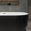 Wezen Freestanding Bathtub 170 Black White Gloss Top