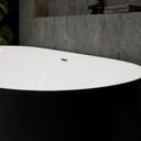 Wezen Freestanding Bathtub 170 Black White Matt Top