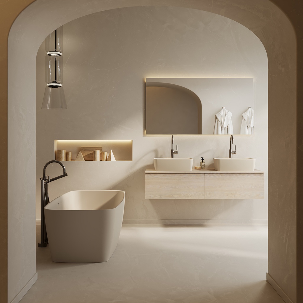 Ursa Plus Corian® Design Countertop Washbasin Shadow 50 Side
