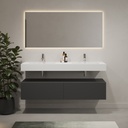 Consolea Wall-Mounted Double Washbasin 150 Front
