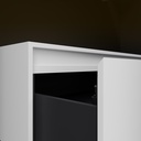 Gaia Corian® Edge Vanity Unit with Corian® Basin | 3 Aligned Drawers · Luxe Size Glacier White Slanted Drawer