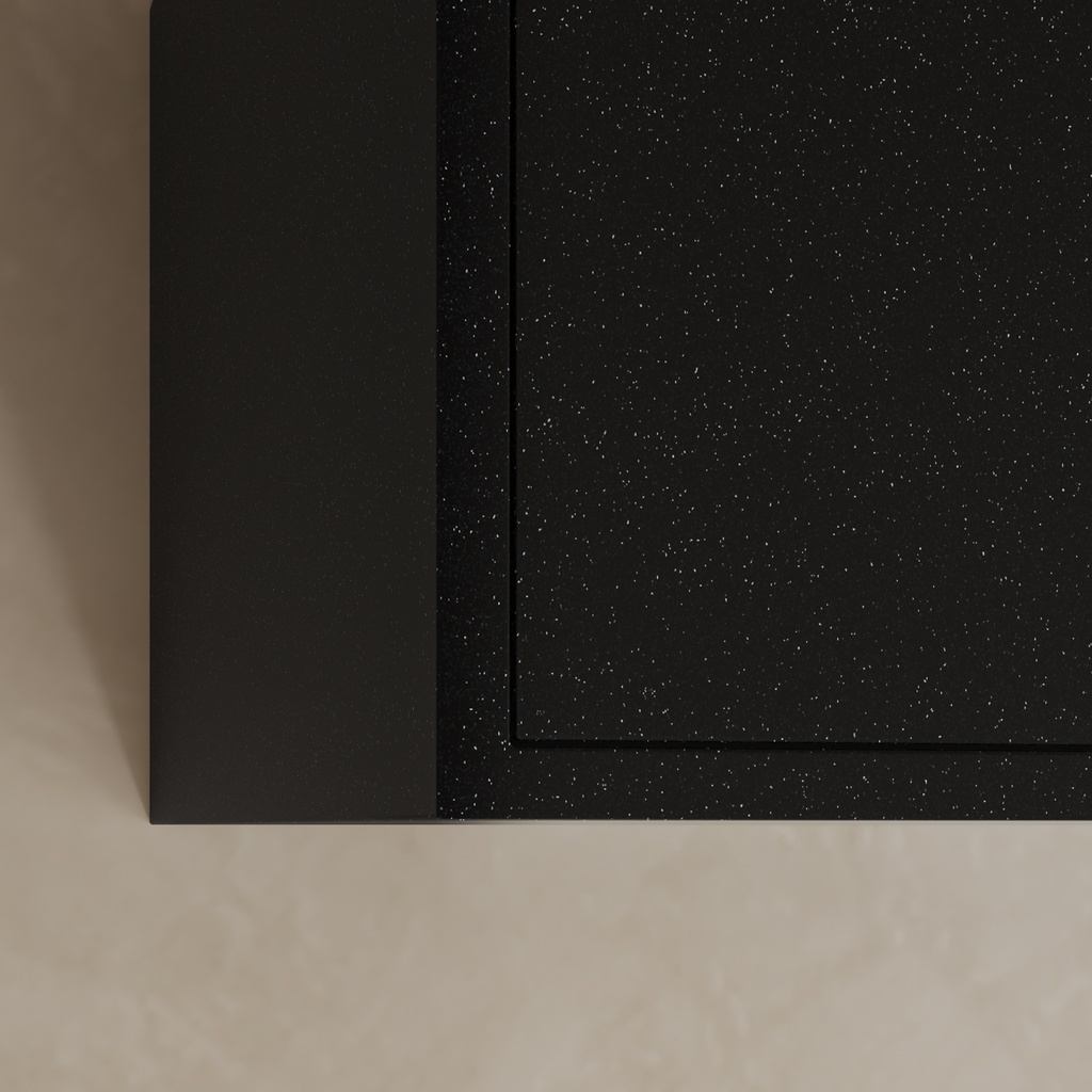 Detail Corian Colour Cabinet Deep Black Quartz