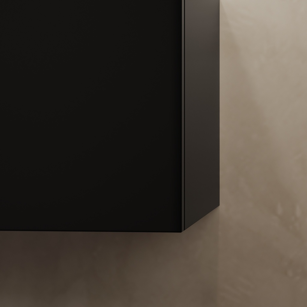 Gaia Corian® Vanity Unit with Corian® Basin | 2 Aligned Drawers · Luxe Size Cabinet Detail Deep Nocturne