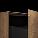 Gaia Wood Edge Bathroom Cabinet | 2 Stacked Drawers |  Handle Detail Pure Standard