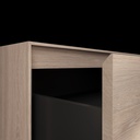Gaia Wood Edge Vanity Unit with Corian® Basin | 2 Aligned Drawers | Luxe Size Handle Detail Light 45