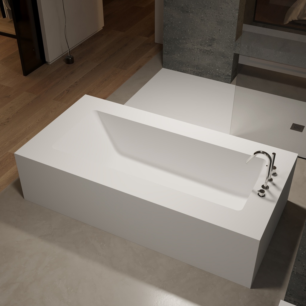 Aquila Bespoke Freestanding Bath in Corian® Side