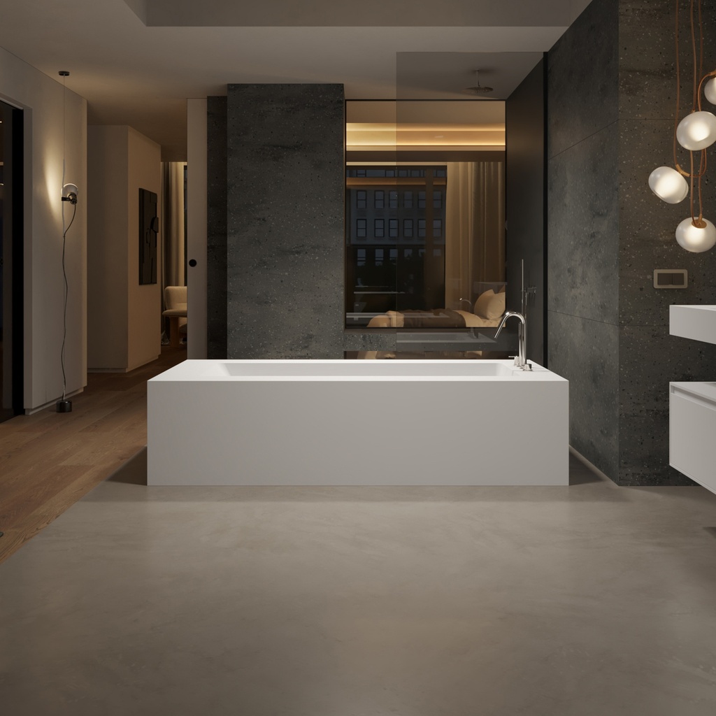 Aquila Bespoke Freestanding Bath in Corian® Front