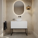 Gaia Classic Freestanding Vanity Cabinet | 1 Drawer White Push Front