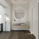 Elegance Silestone Single Wall-Hung Washbasin  Iconic White Overview