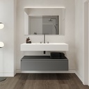 Silence Silestone Single Wall-Hung Washbasin Iconic White Front View