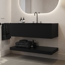 Hemera Classic Floating Bathroom Shelf RAL 9005 Side