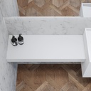 Hemera Classic Floating Bathroom  Shelf | Mini Size RAL 7035 Detail