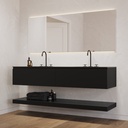 Hemera Classic Floating Bathroom Shelf | Luxe Size RAL 9005 Side