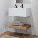 Hemera Wood Floating Bathroom Shelf | Mini Size Pure Side