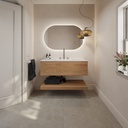 Hemera Wood Floating Bathroom Shelf Pure Overview