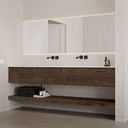 Hemera Wood Floating Bathroom Shelf | Luxe Size Dark Side