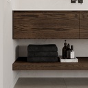 Hemera Wood Floating Bathroom Shelf | Luxe Size Dark Detail