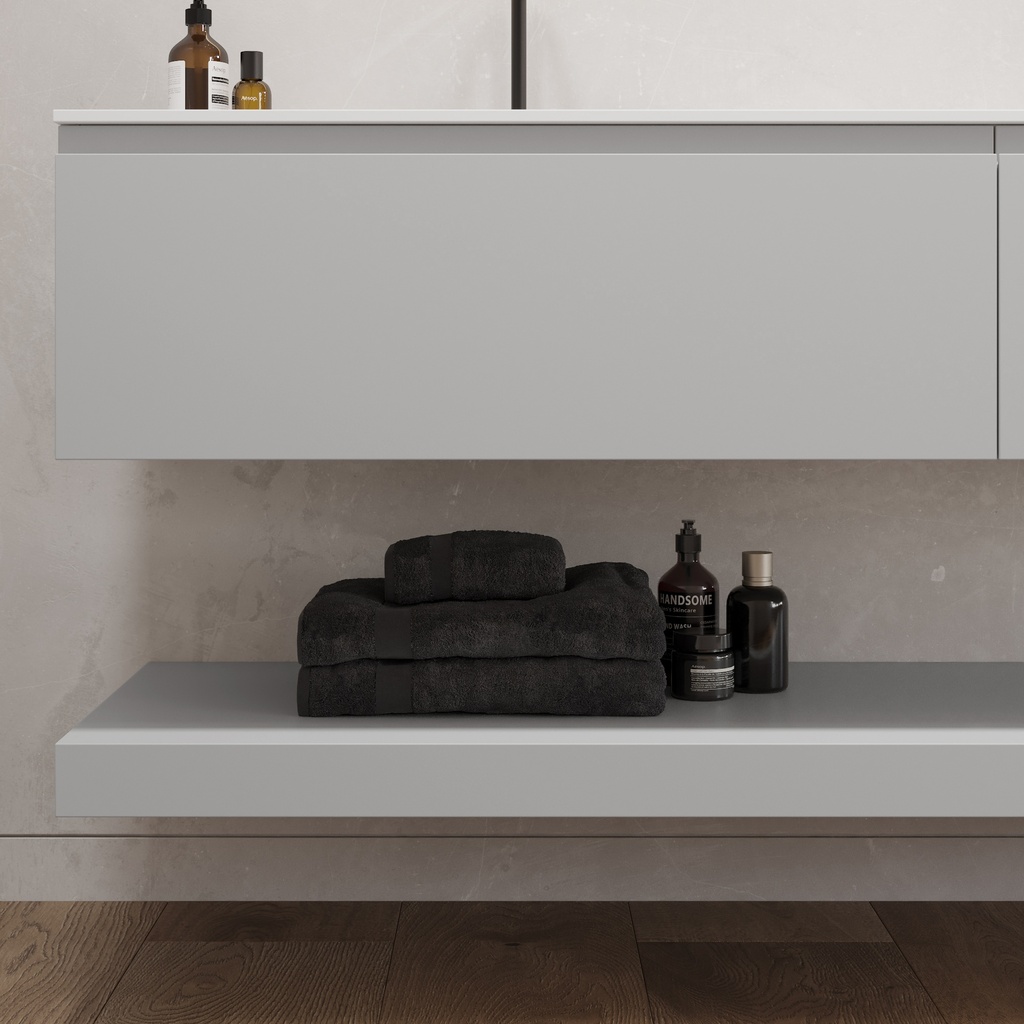 Hemera Classic Floating Bathroom Shelf | Luxe Size RAL 7035 Detail