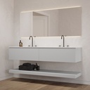 Hemera Classic Floating Bathroom Shelf | Luxe Size RAL 7035 Side