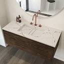 Reflection Silestone Vanity Top Versailles Ivory Side View