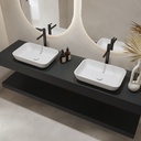 Hemera Classic Floating Bathroom Shelf | Luxe Size RAL 7016 Side