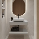 Hemera Classic Floating Bathroom  Shelf | Mini Size RAL 7035 Front